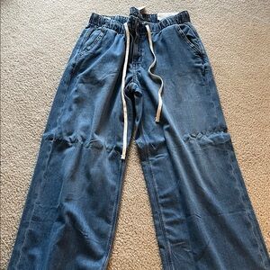 American Eagle Outfitters Wide Leg Flare Jeans - Blue